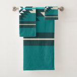 Aztec Design In Turquoise Color Bath Towel Set at Zazzle