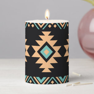 Aztec Design Pillar Candle