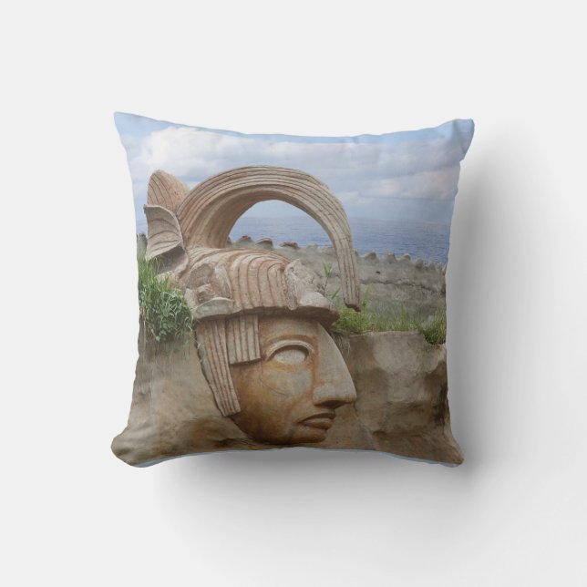 Aztec Design Pillow- Mexico Culture Throw Pillow (Front)