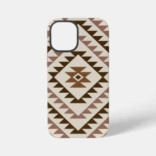 Aztec Diamond Motif Design Browns+Cream iPhone 12 Mini Case