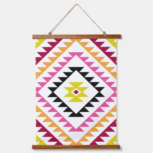 Aztec Diamond Motif Design BWPOYR Hanging Tapestry