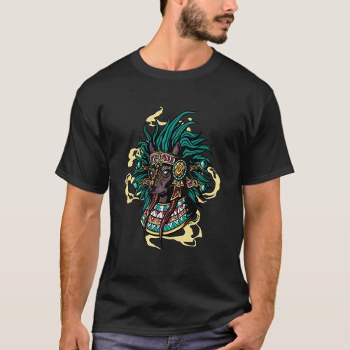 Aztec Dog Xolotl Hispanic Cinco De Mayo T_Shirt