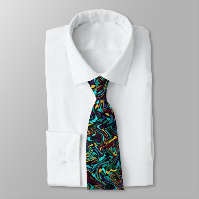 Aztec Dream Fractal Neck Tie (Tied)