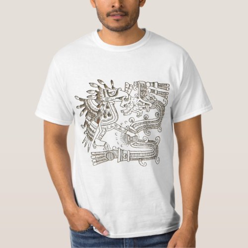 Aztec Eagle Rabbit  Owl Motif T_Shirt