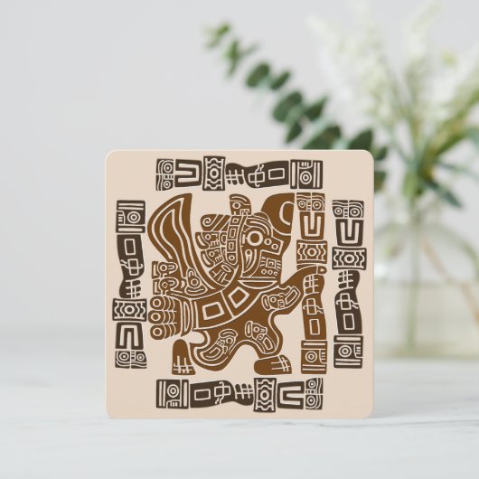 Aztec Eagle Warrior Tribal Ancient Art (Standing Front)