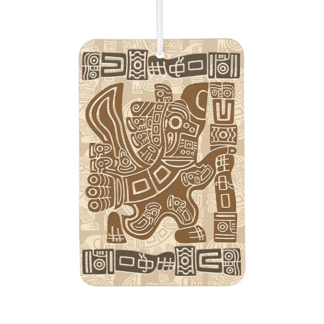 Aztec Eagle Warrior Tribal Ancient Art Air Freshener (Front)