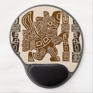 Aztec Eagle Warrior Tribal Ancient Art Gel Mouse Pad