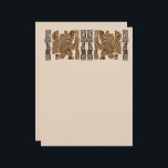 Aztec Eagle Warrior Tribal Ancient Art Letterhead<br><div class="desc">Aztec Eagle Warrior,  or Eagle Knights,  were a special class of infantry soldier in the Aztec army,  one of the two leading military special forces orders in Aztec society. The eagles were soldiers of the Sun. Original Vector illustration Copyright BluedarkArt.</div>