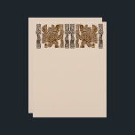 Aztec Eagle Warrior Tribal Ancient Art Letterhead<br><div class="desc">Aztec Eagle Warrior,  or Eagle Knights,  were a special class of infantry soldier in the Aztec army,  one of the two leading military special forces orders in Aztec society. The eagles were soldiers of the Sun. Original Vector illustration Copyright BluedarkArt.</div>