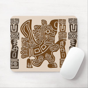Aztec Eagle Warrior Tribal Ancient Art Mouse Pad