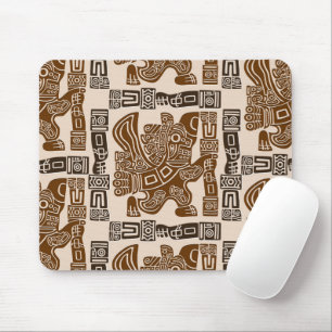 Aztec Eagle Warrior Tribal Ancient Art Mouse Pad