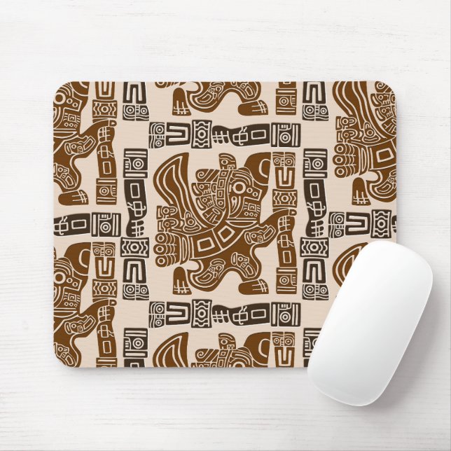 Aztec Eagle Warrior Tribal Ancient Art Mouse Pad (With Mouse)