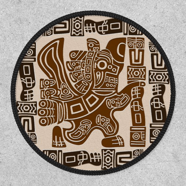 Aztec Eagle Warrior Tribal Ancient Art Patch (Front)