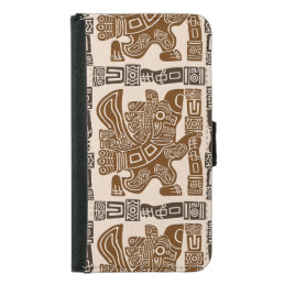 Aztec Eagle Warrior Tribal Ancient Art Samsung Galaxy S5 Wallet Case