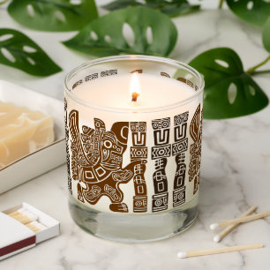 Aztec Eagle Warrior Tribal Ancient Art Scented Candle