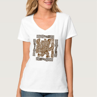 Aztec Eagle Warrior Tribal Ancient Art T-Shirt