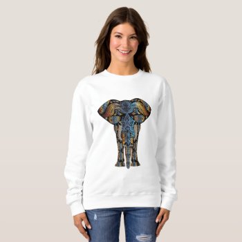 Aztec Elephant Women's Sweatshirt by Studio001 at Zazzle