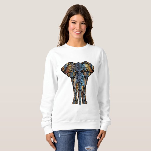 Aztec Elephant Women's Sweatshirt (Front Full)