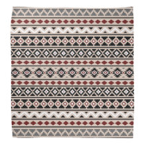 Aztec Essence II Ptn Black White Grey Red Sand Bandana Aztec Essence II Ptn Black White Grey Red Sand Bandana