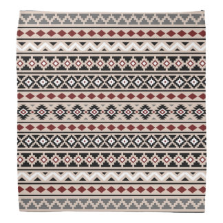 Aztec Essence II Ptn Black White Grey Red Sand Bandana