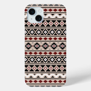Aztec Essence II Ptn Black White Grey Red Sand iPhone 15 Plus Case