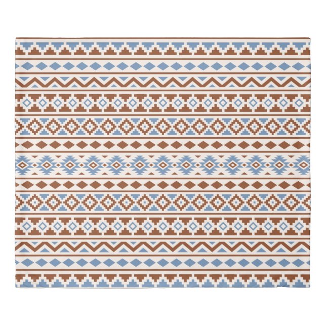 Aztec Essence II Ptn Blue Rust Cream Duvet Cover (Front)