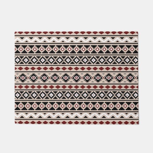 Aztec Essence II Ptn H Black White Grey Red Sand Doormat