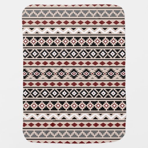 Aztec Essence II Ptn H Black White Grey Red Sand Swaddle Blanket