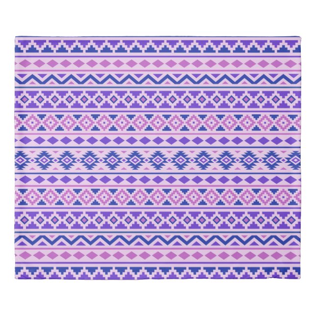 Aztec Essence II Ptn Pink Blue Purple Duvet Cover (Front)