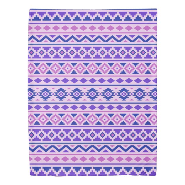 Aztec Essence II Ptn Pink Blue Purple Duvet Cover (Front)