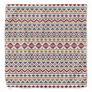 Aztec Essence II Ptn Red Blue Gold Cream Bandana