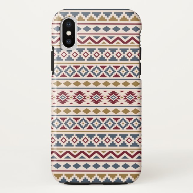 Aztec Essence II Ptn Red Blue Gold Cream Case-Mate iPhone Case (Back)