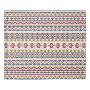 Aztec Essence II Ptn Red Blue Gold Cream Duvet Cover