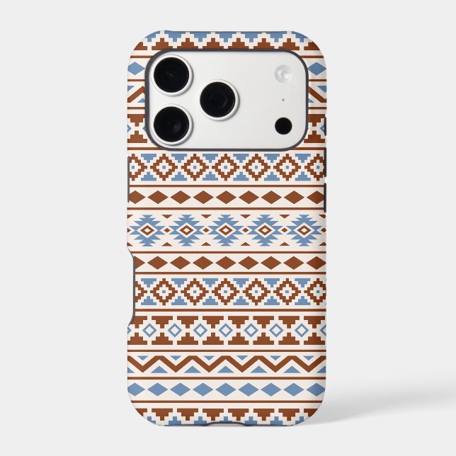 Aztec Essence Pattern II Rust Blue Cream Case-Mate iPhone Case (Back)