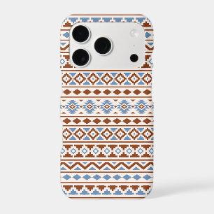 Aztec Essence Pattern II Rust Blue Cream iPhone 17 Pro Case