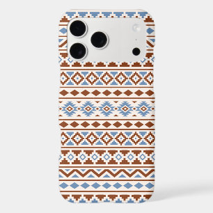 Aztec Essence Pattern II Rust Blue Cream iPhone 17 Pro Max Case