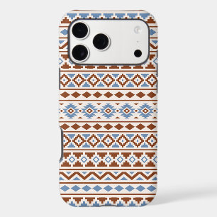 Aztec Essence Pattern II Rust Blue Cream iPhone 17 Pro Max Case