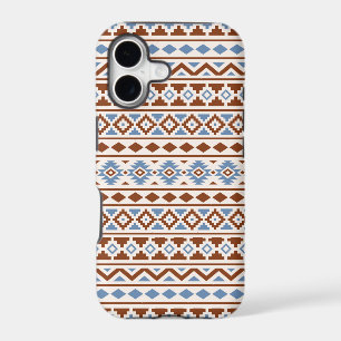Aztec Essence Pattern II Rust Blue Cream iPhone 17 Case