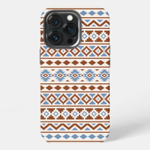 Aztec Essence Pattern II Rust Blue Cream iPhone 13 Pro Case