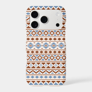 Aztec Essence Pattern II Rust Blue Cream iPhone 17 Pro Case