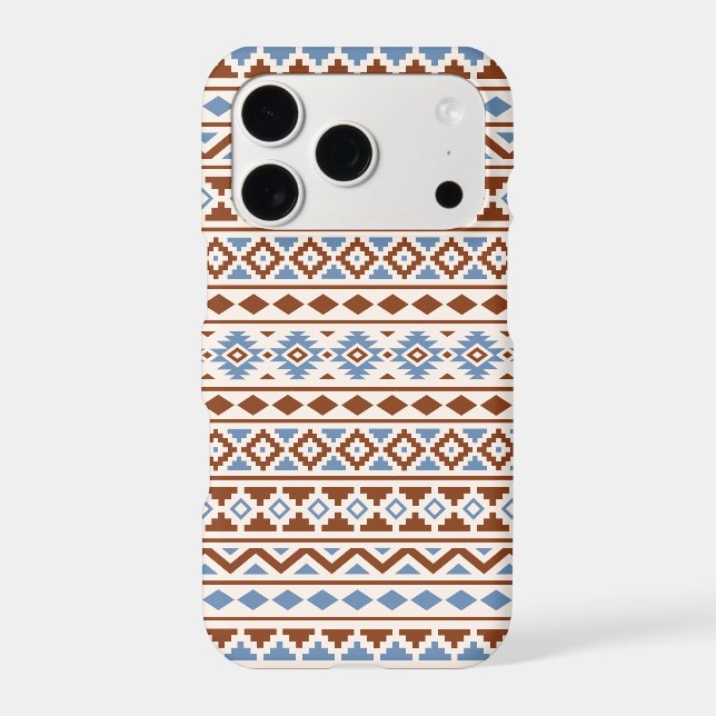 Aztec Essence Pattern II Rust Blue Cream Iphone Case (Back)