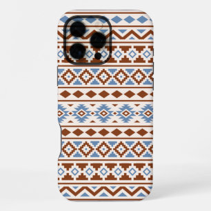 Aztec Essence Pattern II Rust Blue Cream iPhone 16 Pro Max Case
