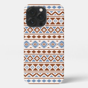 Aztec Essence Pattern II Rust Blue Cream iPhone 13 Pro Case