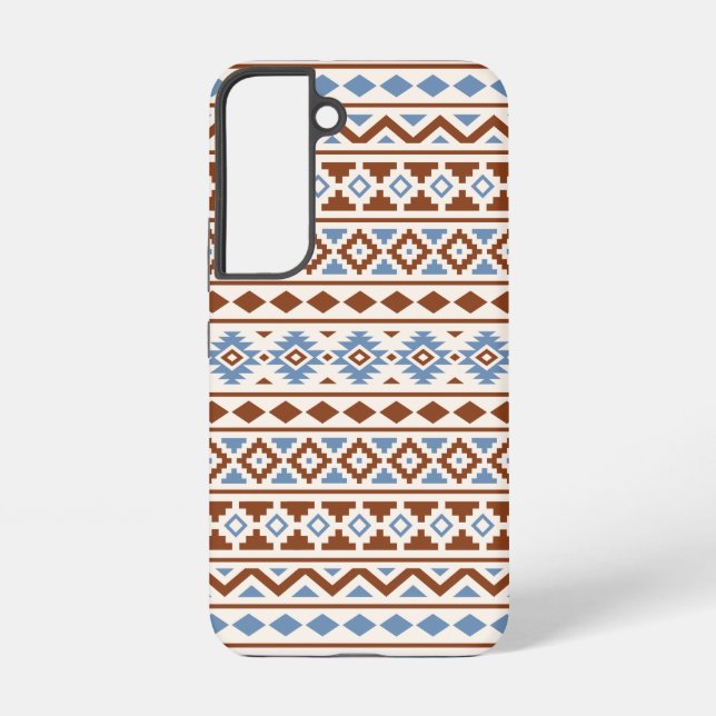 Aztec Essence Pattern II Rust Blue Cream Samsung Galaxy Case (Back)