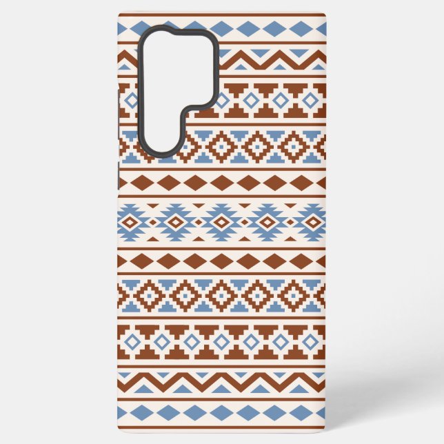 Aztec Essence Pattern II Rust Blue Cream Samsung Galaxy Case (Back)