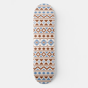 Aztec Essence Pattern II Rust Blue Cream Skateboard Deck