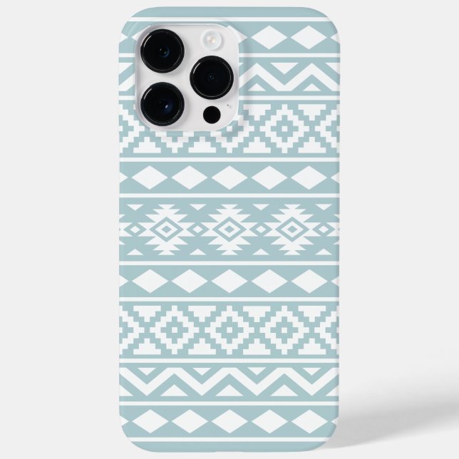 Aztec Essence Ptn III White on Duck Egg Blue Case-Mate iPhone Case (Back)