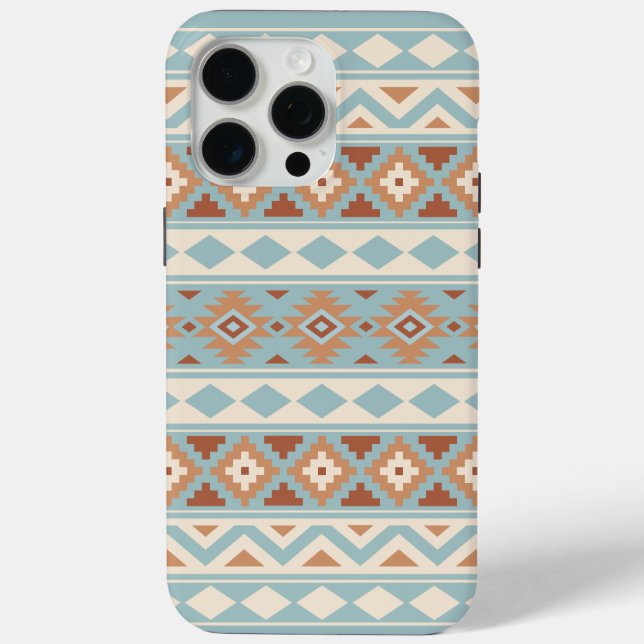 Aztec Essence Ptn IIIb Blue Cream Terracottas Case-Mate iPhone Case (Back)