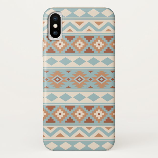 Aztec Essence Ptn IIIb Blue Cream Terracottas Case-Mate iPhone Case (Back)