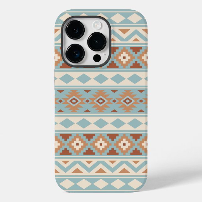 Aztec Essence Ptn IIIb Blue Cream Terracottas Case-Mate iPhone Case (Back)